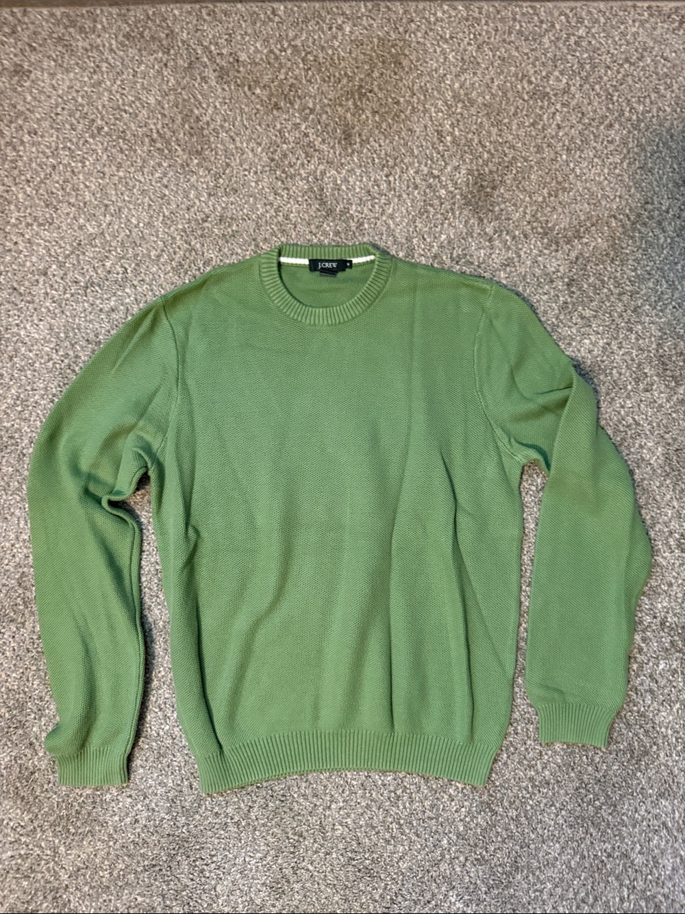 J. Crew Men's Light Green Crewneck Sweater